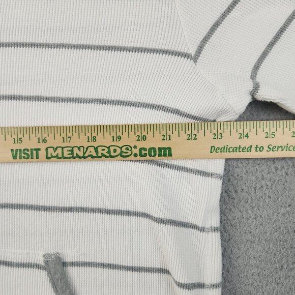 Vurt Hoodie Men's Extra Large Y2K Striped White Gray Hooded Sweatshirt Skater - Picture 4 of 12